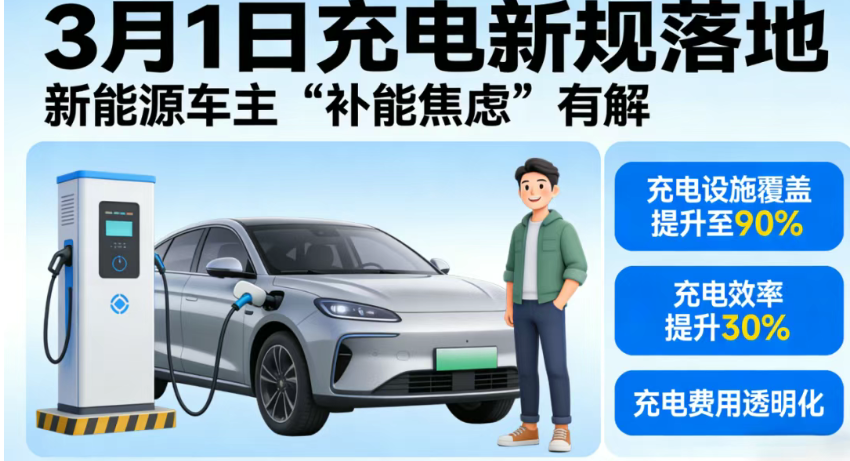 3 月 1 日充电新规落地，新能源车主补能体验迎来“双升级”