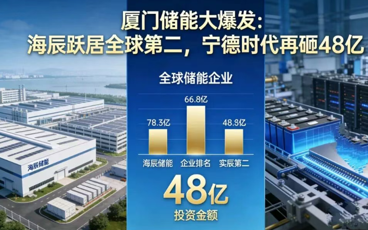 厦门杀疯了！海辰冲上全球第二，宁德时代狂砸48亿，这座沿海城市坐稳储能C位