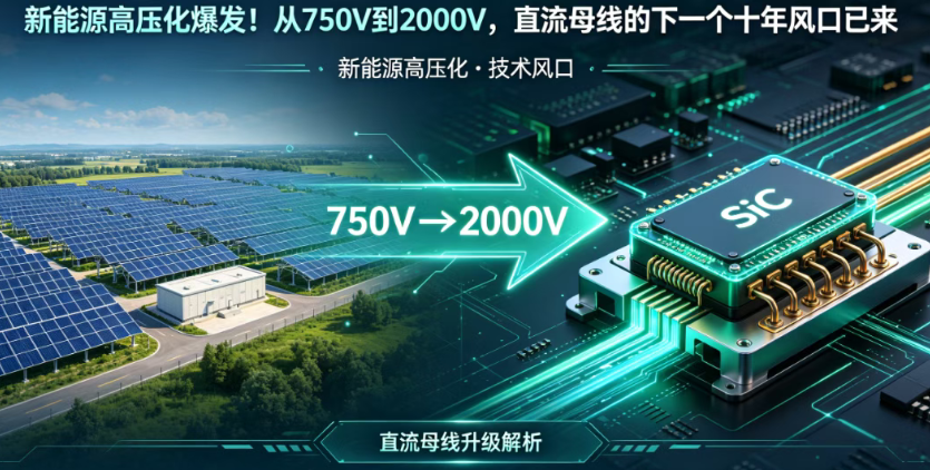 新能源高压化爆发!从750V到2000V，直流母线的下一个十年风口